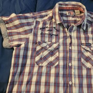 Mens short sleeve button down